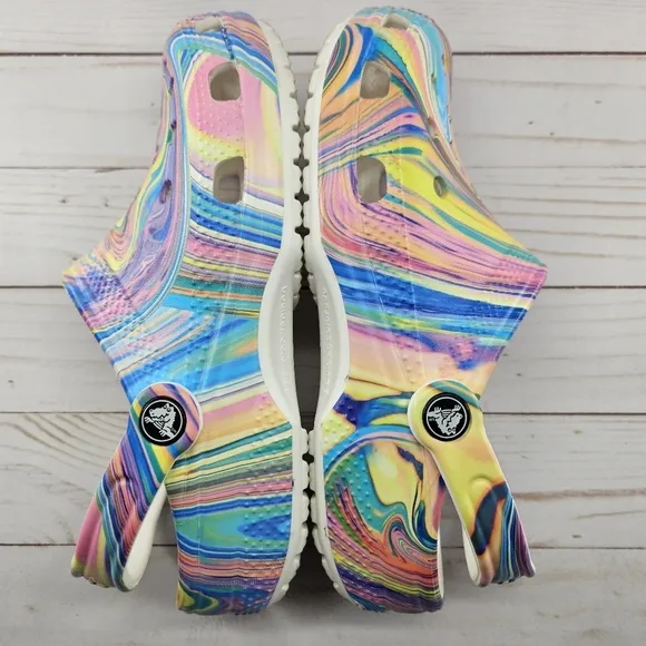 Crocs Clogs Out Of This‎ World II Classic Shoes 206868 Tie Dye Men 5 Womens 7