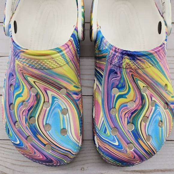 Crocs Clogs Out Of This‎ World II Classic Shoes 206868 Tie Dye Men 5 Womens 7