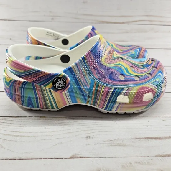 Crocs Clogs Out Of This‎ World II Classic Shoes 206868 Tie Dye Men 5 Womens 7