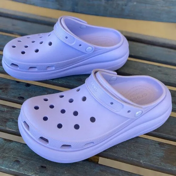 Crocs Crush Clog Unisex-Adult 9M/11W Purple Slip-On Platform Sandal Light Weight