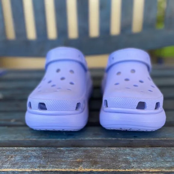 Crocs Crush Clog Unisex-Adult 9M/11W Purple Slip-On Platform Sandal Light Weight