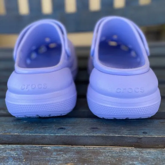 Crocs Crush Clog Unisex-Adult 9M/11W Purple Slip-On Platform Sandal Light Weight