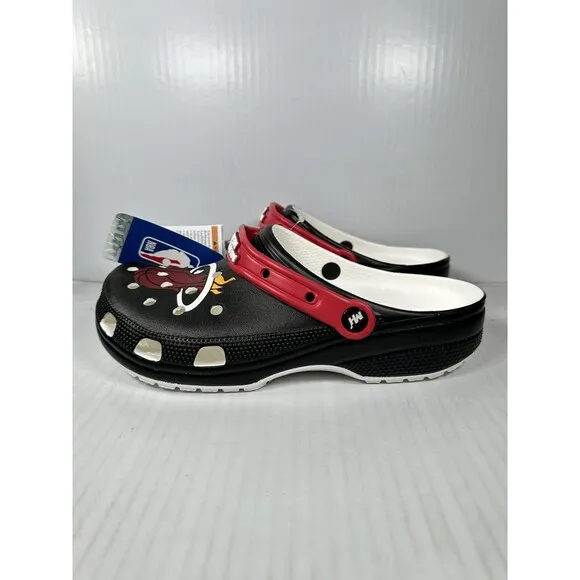Crocs NBA Miami Heat Classic Clogs Mens Size 10 208861-001 Basketball NEW