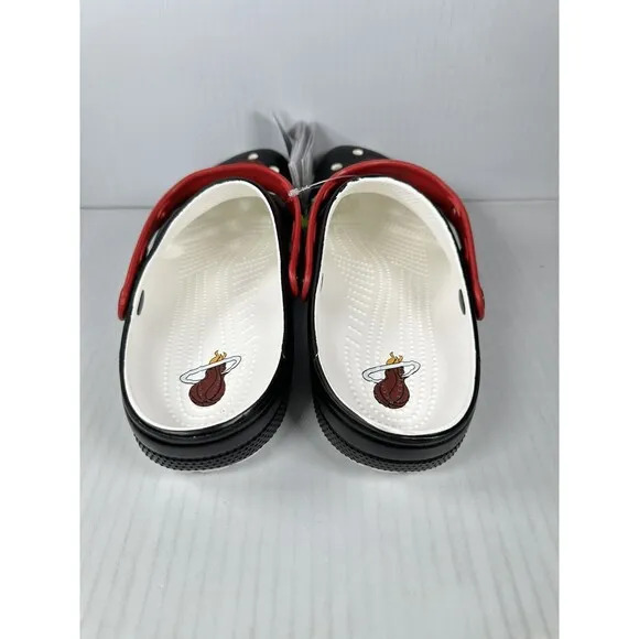 Crocs NBA Miami Heat Classic Clogs Mens Size 10 208861-001 Basketball NEW