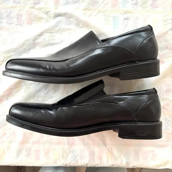 Croft &amp; Barrow Ortholite Black Loafer Dress Shoes Slip On SZ 12 W NWOT