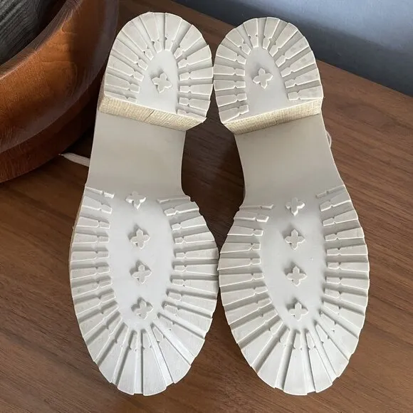 CULT GAIA Dahlia Platform Heels Sneaker Loafer Shoes Woven Raffia