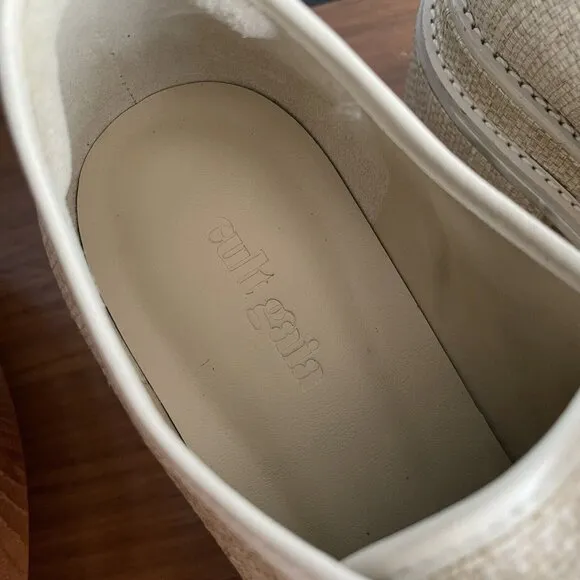 CULT GAIA Dahlia Platform Heels Sneaker Loafer Shoes Woven Raffia