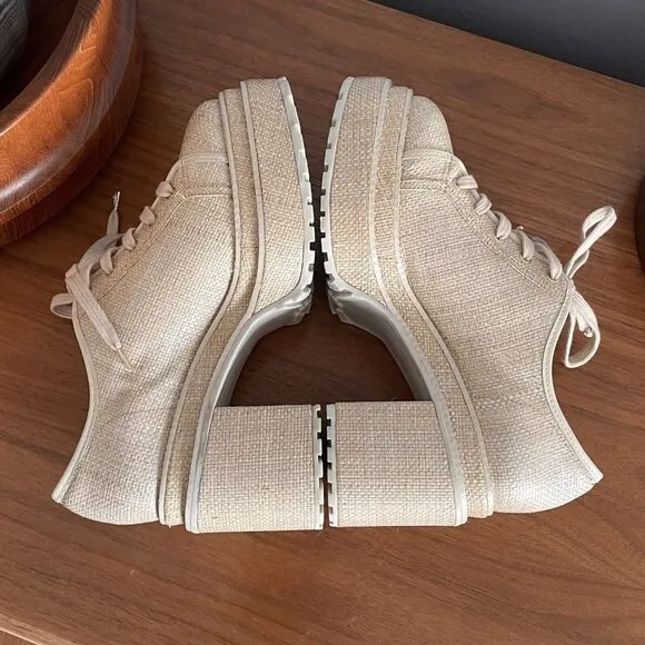 CULT GAIA Dahlia Platform Heels Sneaker Loafer Shoes Woven Raffia