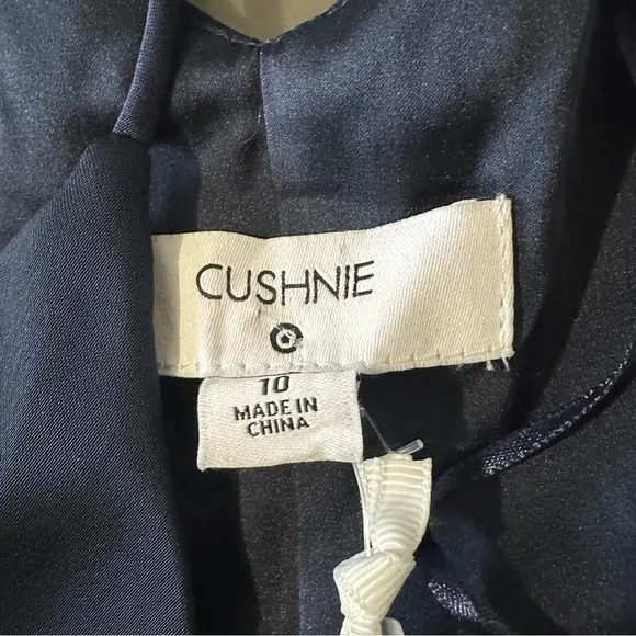 CUSHNIE For Target Colorblock Pleated Midi Dress Navy/Green NWT Sz 10 Modern