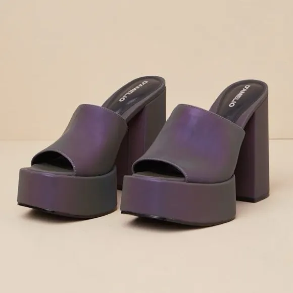 D'Amelio x Lulus Multi Reflective Platform Sandals