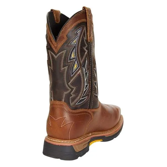 Dan Post Mens Warrior Work Boots US 9 Wide Brown Leather CT Waterproof EUC