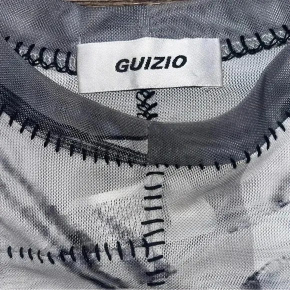 Danielle Guizio sheer print dress XS gorgeous modern statement glam core