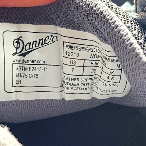 Danner Free People Women's Size 7 Hard Toe Lace Up Shoes Grey Black