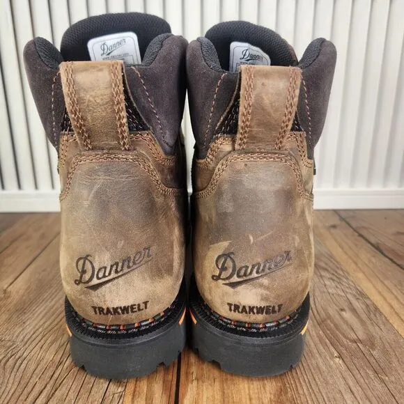 Danner Trakwelt 13245 6&quot; Waterproof Soft Toe Work Boots Mens 9.5 EE Wide Nubuck
