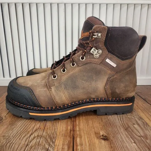 Danner Trakwelt 13245 6&quot; Waterproof Soft Toe Work Boots Mens 9.5 EE Wide Nubuck