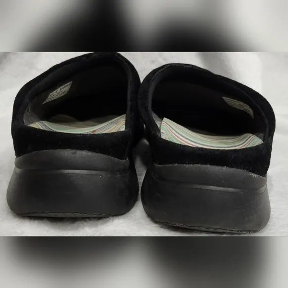 Dansko Elin Women's Black Breathable Suede Mules Clogs Shoes Size 41/10.5-…