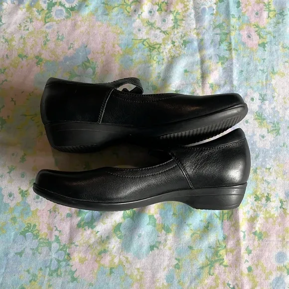 Dansko | Fawna Black Leather Mary Jane Size 37/7 1.5&quot; Heel Arch Support Comfort