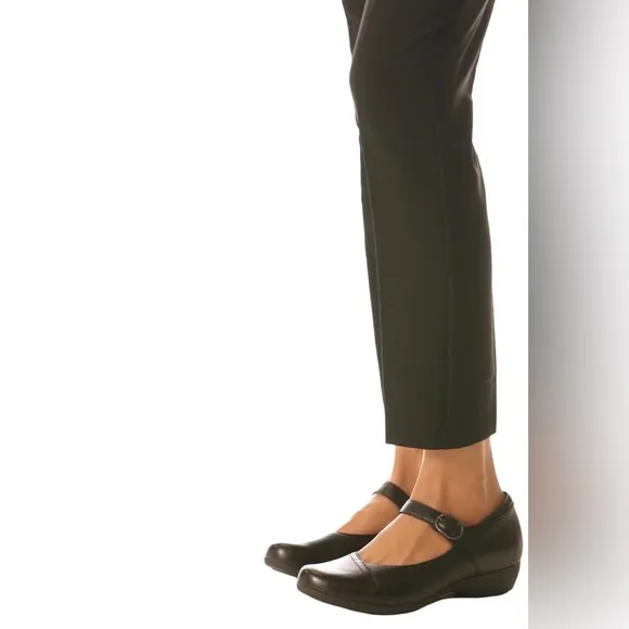 Dansko | Fawna Black Leather Mary Jane Size 37/7 1.5&quot; Heel Arch Support Comfort