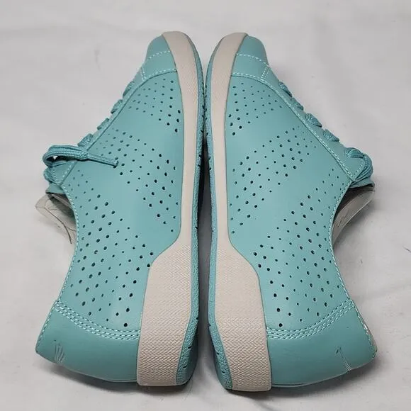 DANSKO ORLIS NAPPA PERFORATED SNEAKERS NIB LADIES 37 AQUA BLUE