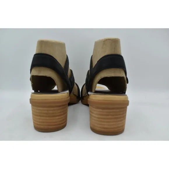 Dansko Womens EU 38 US 7.5-8 Tansy Nappa Black Leather Strappy Sandals Shoes