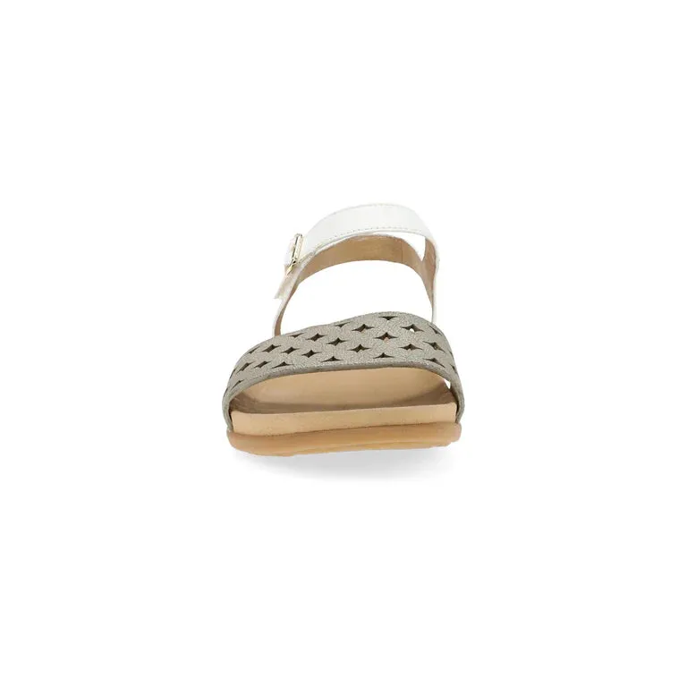 'DANSKO' Women's Jodie Sandal - Platino / White