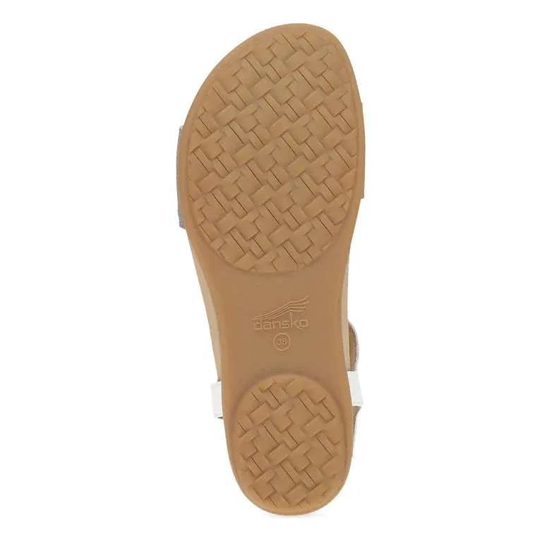 'DANSKO' Women's Jodie Sandal - Platino / White