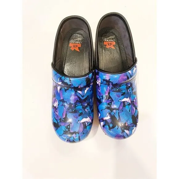Dansko XP Peofessional Clogs Slip On Size 38 Blue Purple
