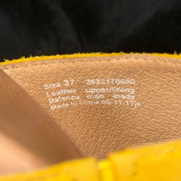 Dansko Yellow Mules with Textured Upper and Natural Sole