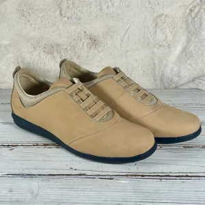 David Tate Women’s Dynamic Suede Leather Support Walking Shoes Sand Sz 9.5