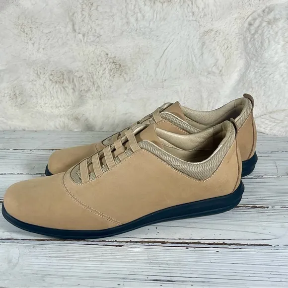 David Tate Women’s Dynamic Suede Leather Support Walking Shoes Sand Sz 9.5