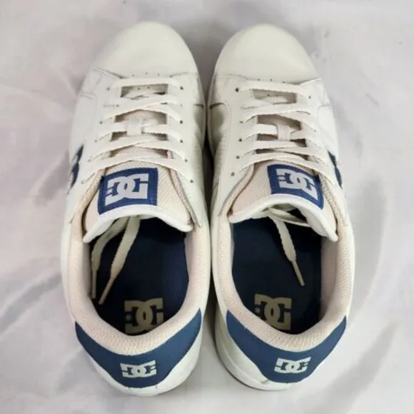 Dc Striker Ice Shoes Low Top White Blue ADYS100624 Gum Sole Clean Men's Size‎ 12