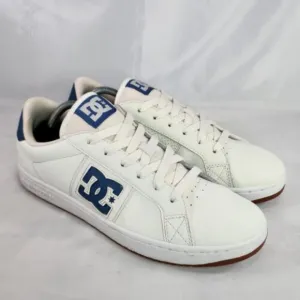 Dc Striker Ice Shoes Low Top White Blue ADYS100624 Gum Sole Clean Men's Size‎ 12