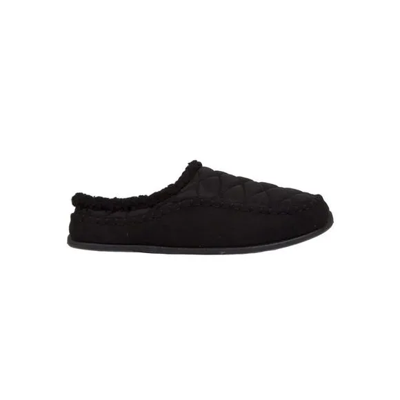 DEER STAGS  Mens Black Alma Round Toe Slip On Slippers Shoes 8 M