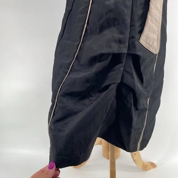 𝅺design Today’s modern dress wired high neck black dress full length zipper midi