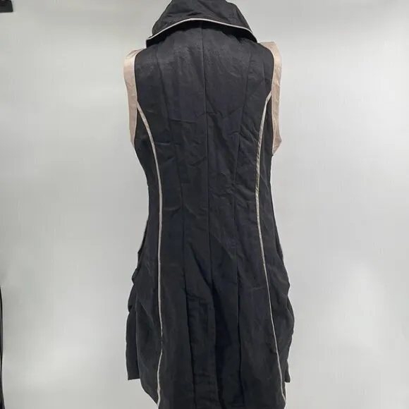 𝅺design Today’s modern dress wired high neck black dress full length zipper midi