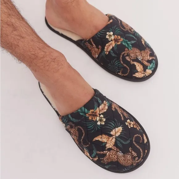 Desmond &amp; Dempsey Soleia Leopard Slippers