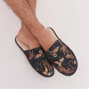 Desmond &amp; Dempsey Soleia Leopard Slippers