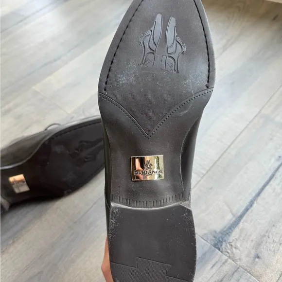 Di Bianco Black Leather Italian Dress Shoes