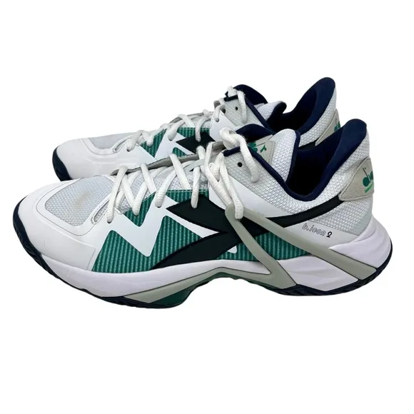 DIADORA B Icon 2 Tennis Pickleball Shoes Mens Sz 10.5 Sneakers White All Ground