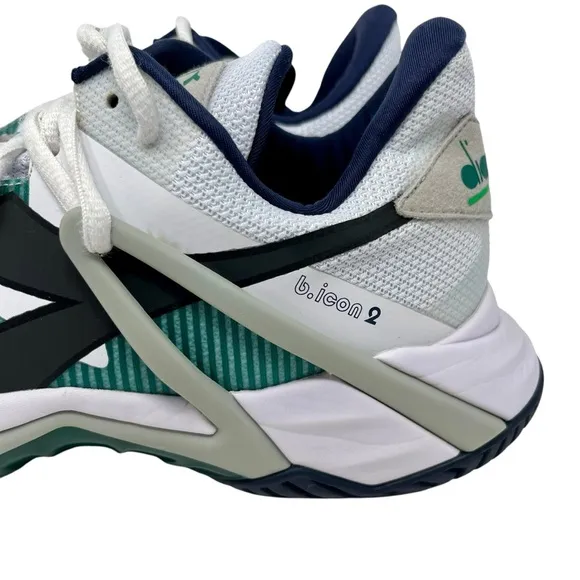 DIADORA B Icon 2 Tennis Pickleball Shoes Mens Sz 10.5 Sneakers White All Ground
