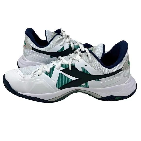 DIADORA B Icon 2 Tennis Pickleball Shoes Mens Sz 10.5 Sneakers White All Ground