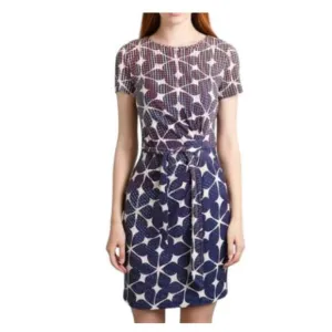 Diane von Furstenberg 4 Zoe Printed Dress Silk Classic Faux Wrap Career Classic