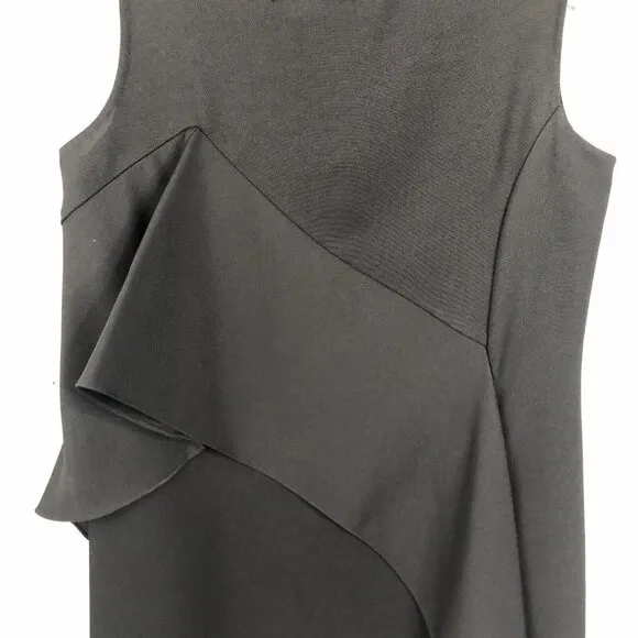 Diane Von Furstenberg Dress Womens 10 Black Abstract Modern Contermporary Office