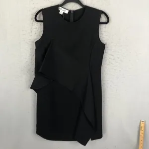 Diane Von Furstenberg Dress Womens 10 Black Abstract Modern Contermporary Office