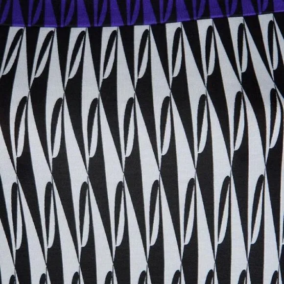Diane Von Furstenberg Ruri Silk Dress in Modern Harlequin 3/4 Sleeve