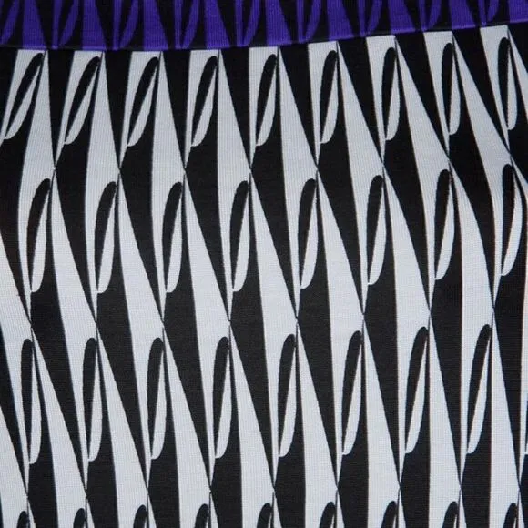 Diane Von Furstenberg Ruri Silk Dress in Modern Harlequin 3/4 Sleeve