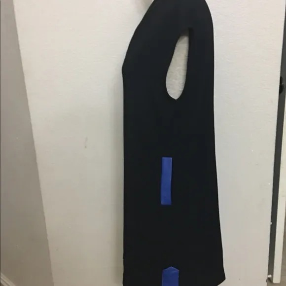 Dina Agam Black and Blue Accent Dress Size Small