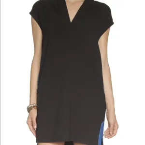 Dina Agam Black and Blue Accent Dress Size Small