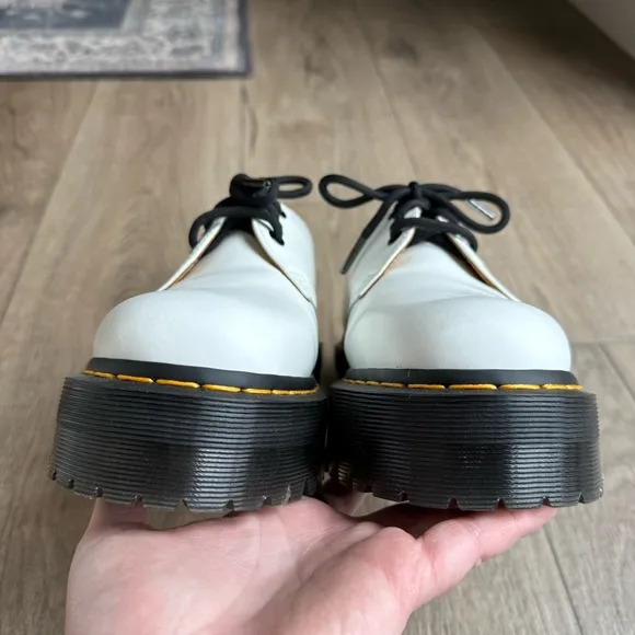 Doc Martens 1461 quad platform shoes women’s 9 white