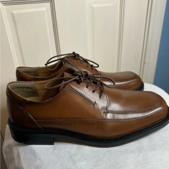 Dockers Men's Perspective Oxford Dress Shoes Tan Leather Size 9.5 M